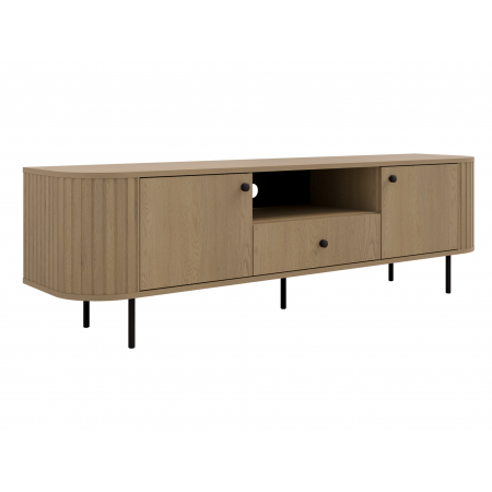 Stolik RTV 180 cm zaokrąglone boki frez front 321 OLIVO dąb cremona